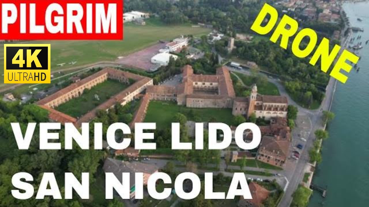 Venice Lido Drone 🌍 Lido di Venezia 4K Drone (St. Nicholas Monastery)