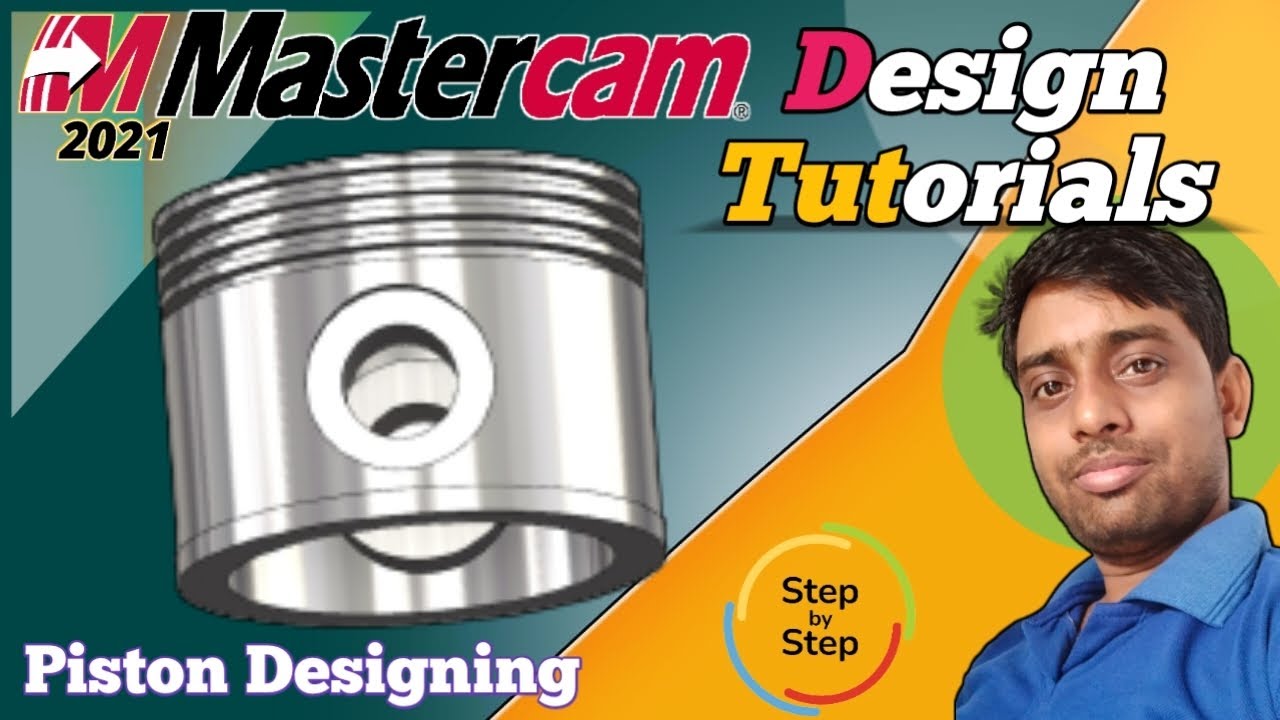 Mastercam Tutorials I 3D CAD EXERCISES I Piston Designing #viral #mastercam #cadcam