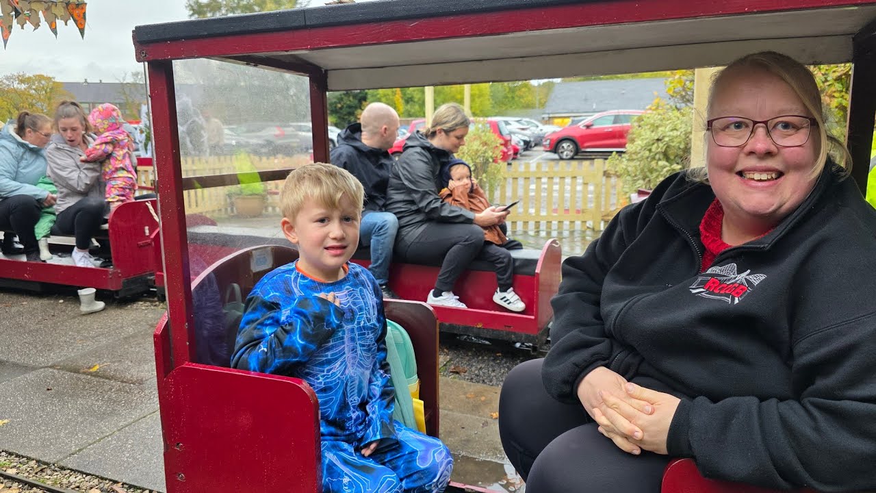 Halloween train ride at the dragon miniature railway 