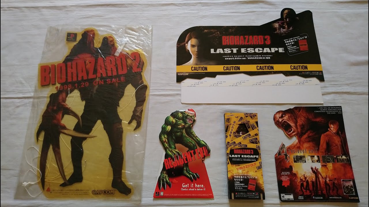 Retro Video Game Promo Collection (PART 134) - Resident Evil 2 Display Sign (Capcom,PS1)