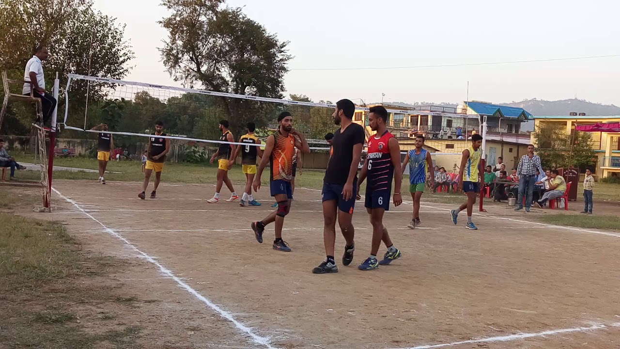 1st SET Punjab Police Vs Hosiyarpur volleyball match at chat