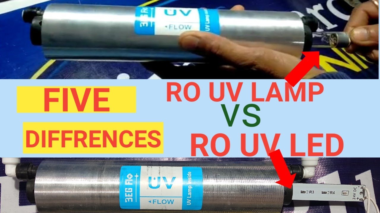 RO UV LAMP vs RO UV LED WATER  VIRUS BACTERIA DISINFECTANT. FIVE DIFFERENCES.fitting wiring  part 1