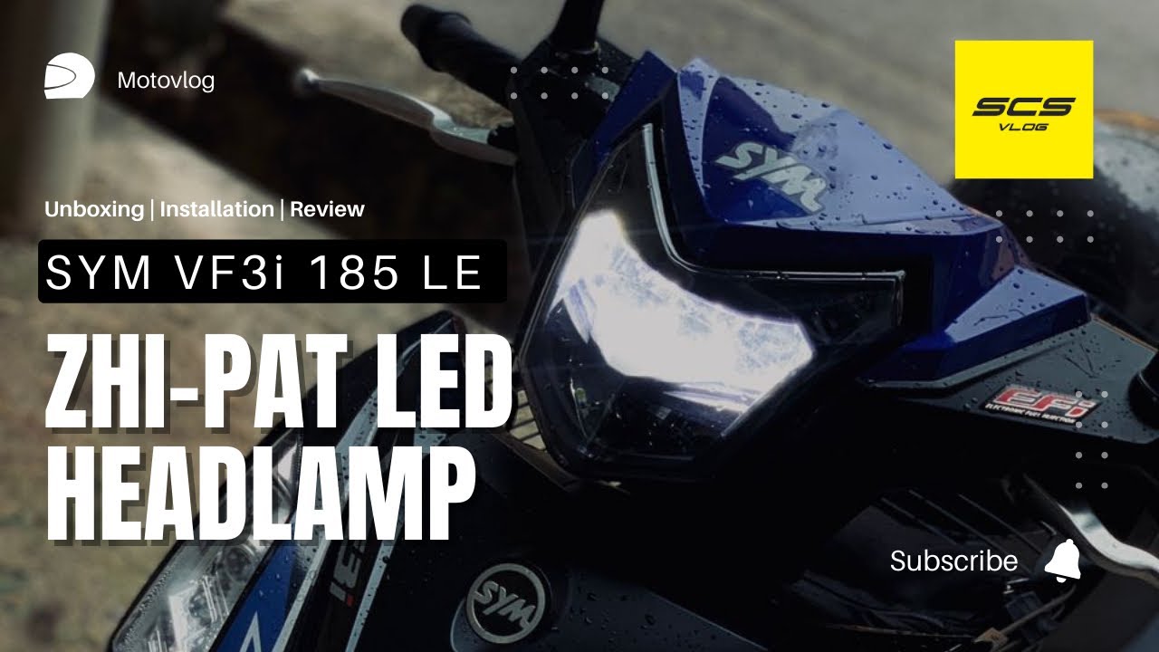 SYM VF3i 185 LE - Zhi-Pat LED Headlamp Installation | Step by Step - SCS VLOG