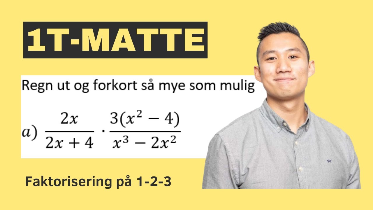 Faktorisering av rasjonelle uttrykk i 1T-matte #shorts #matematikk