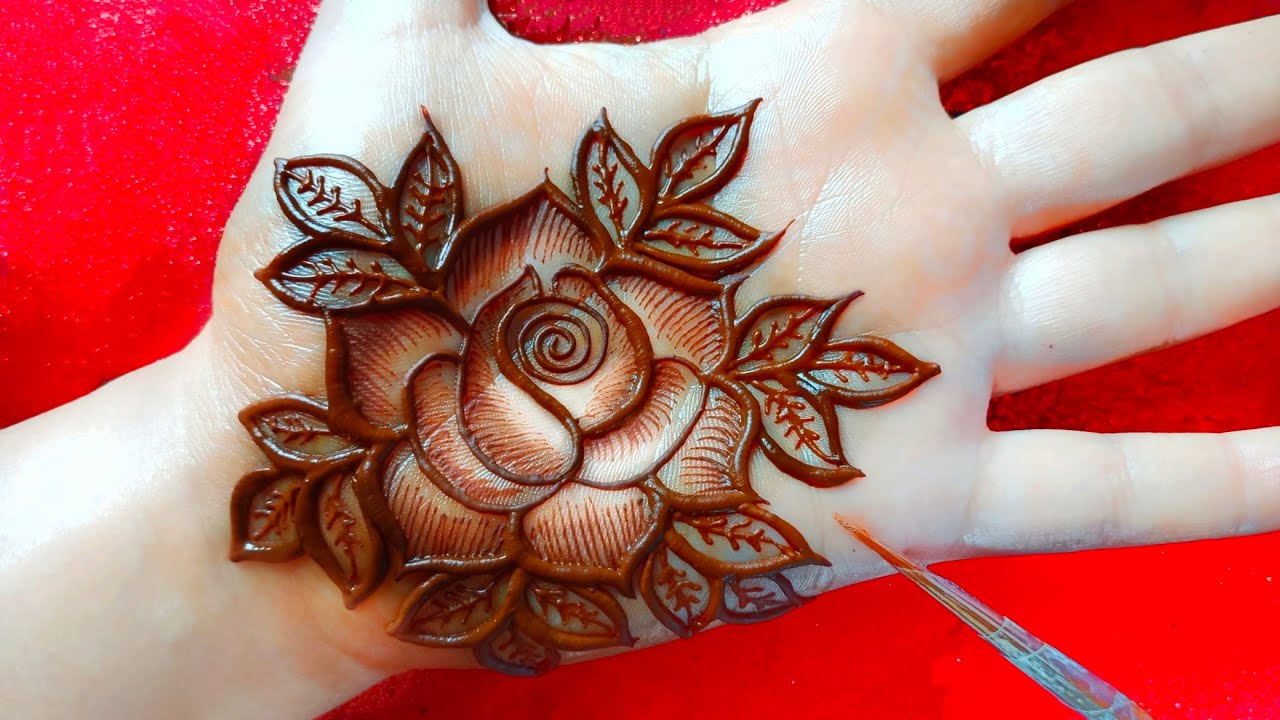 Easy rose mehndi design | simple mehndi design | easy fronthand mehndi design | mehndi design