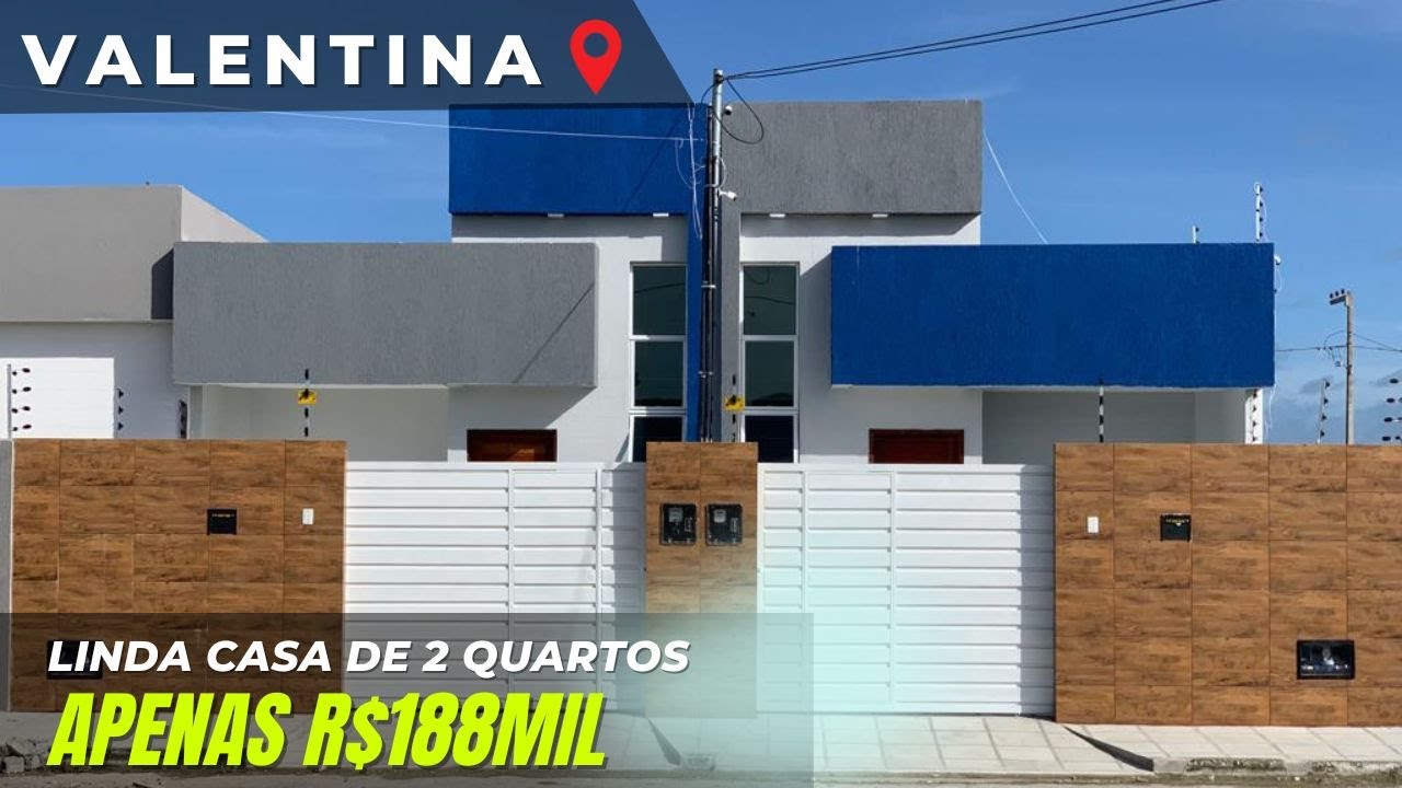 Linda casa a venda de 2 quartos por Apenas R$188mil - João Pessoa #PARAÍBA