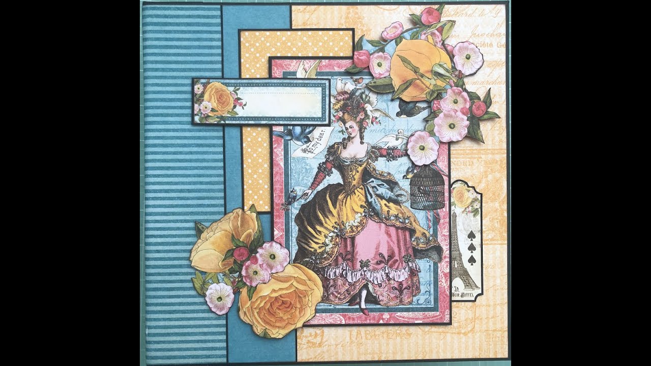 Graphic 45 | Ephemera Queen Walk Through Scrapbook Mini Album Walk Through tutorial