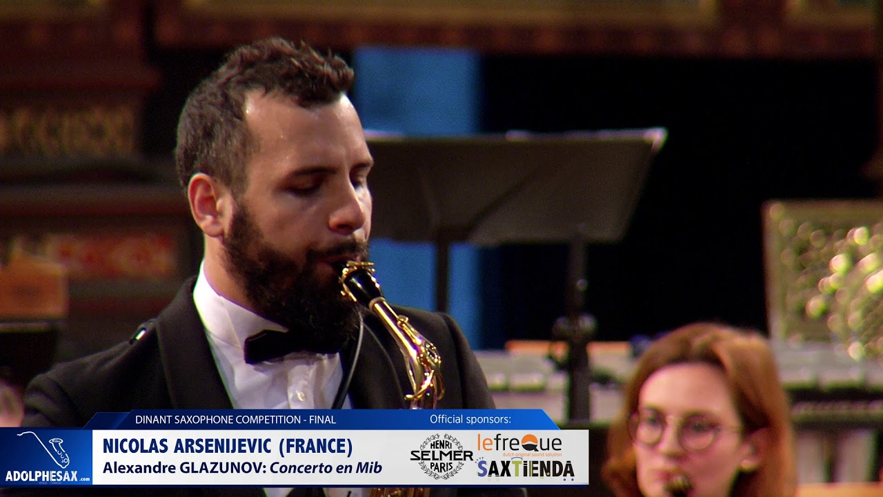 Nicolas Arsenijevic (France) - Concerto en Mi Bémol by Alexandre Glazounov (Dinant 2019)