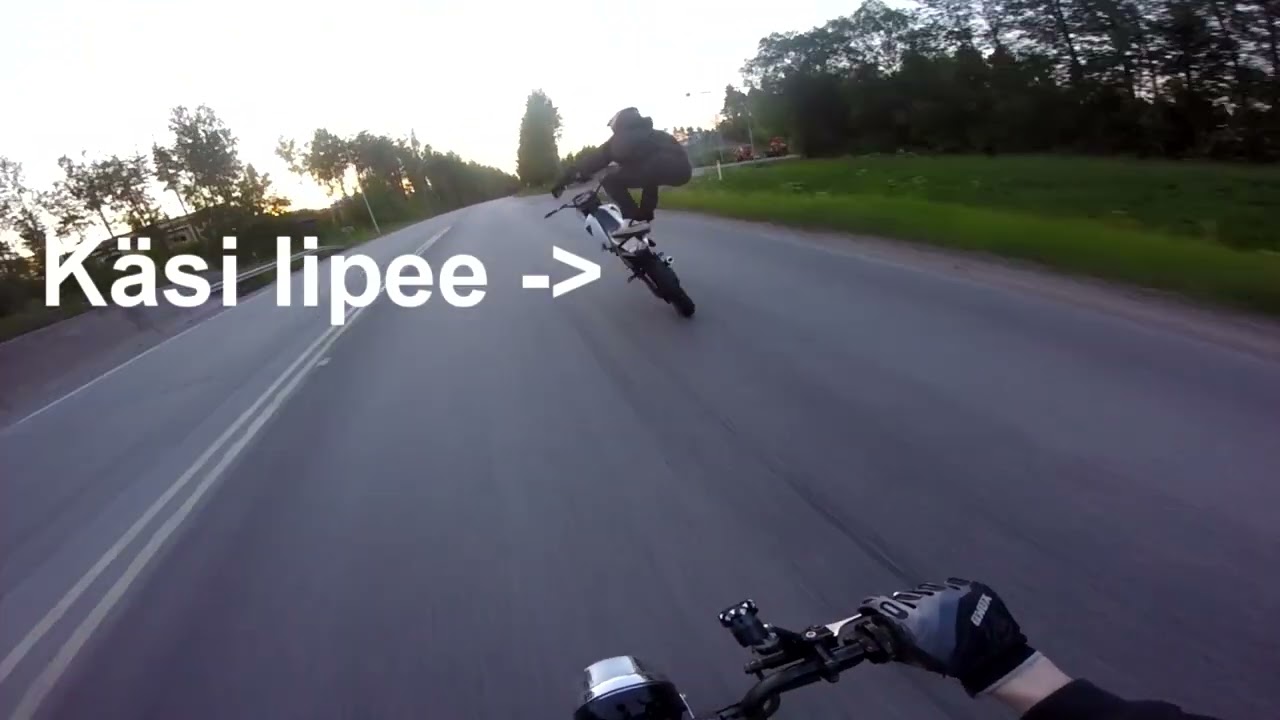 140yx monkey & aprilia rx wheelies (crash & ktm testit)