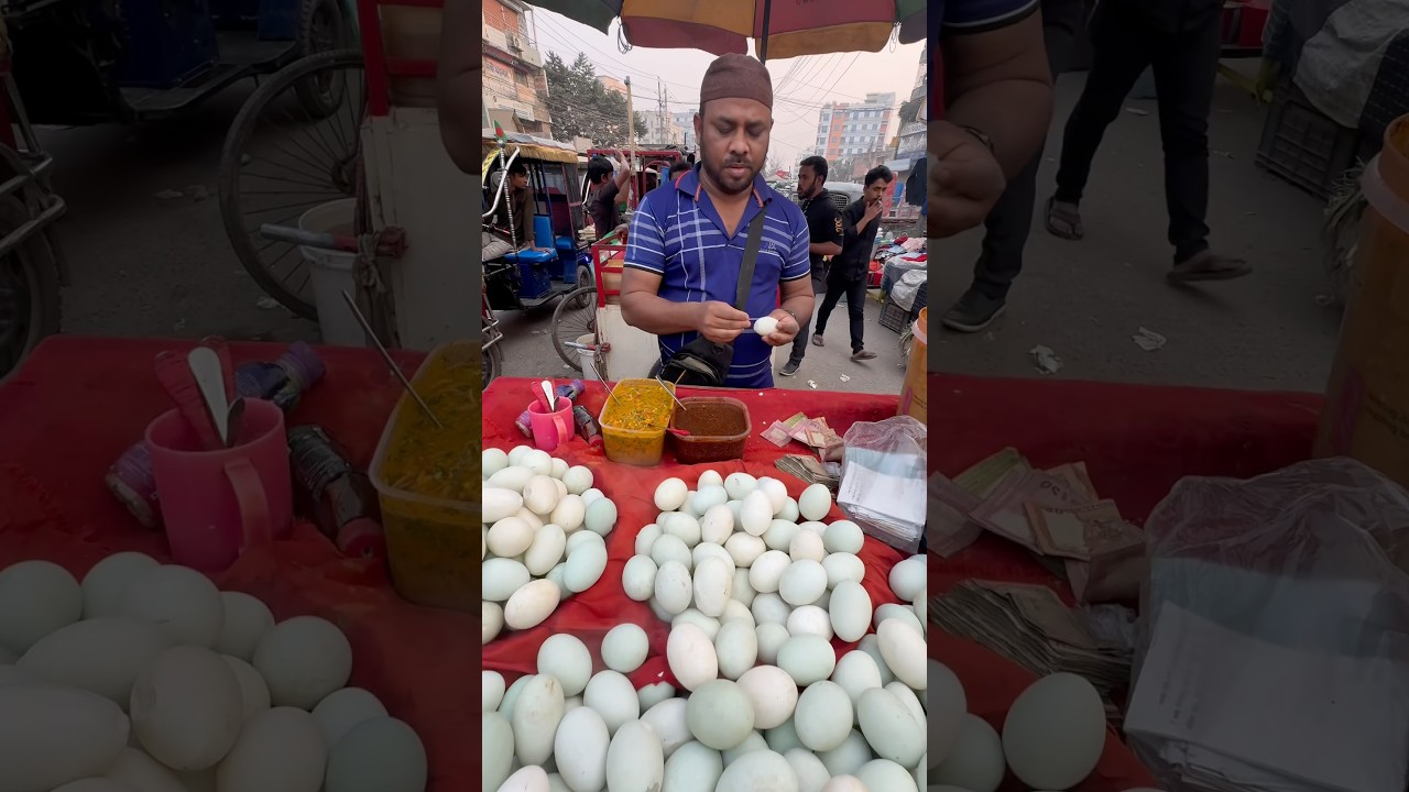 Most Famous Boiled Egg with Spicy Masala and Chutney - Healthy Street Food #shorts