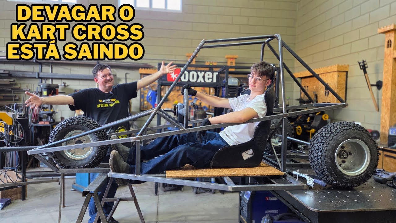 Como Fabricar um Kart Cross (Boxer Day 2025) - Reforço da Gaiola e Furação das Rodas l Ep. 05