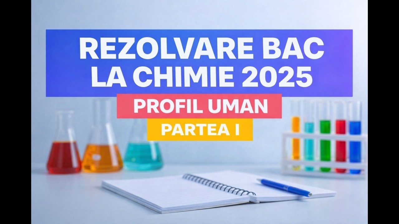 Rezolvare BAC la Chimie 2025. PROFIL UMAN