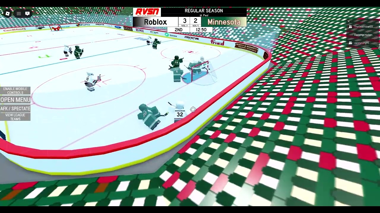 Roblox vs Minnesota game 2 season 1 ro hockey world tour