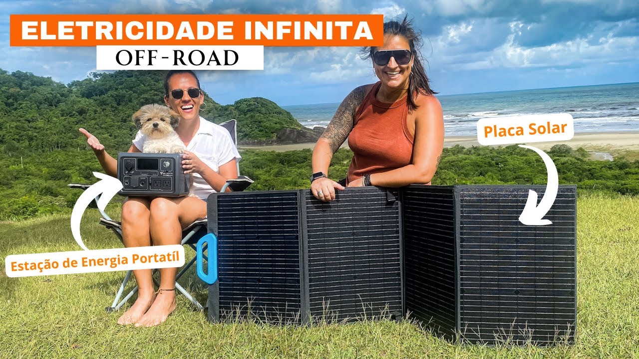 Energia em Qualquer Lugar!! Testamos a Estação Elétrica Bluetti + Placa Solar Portátil.