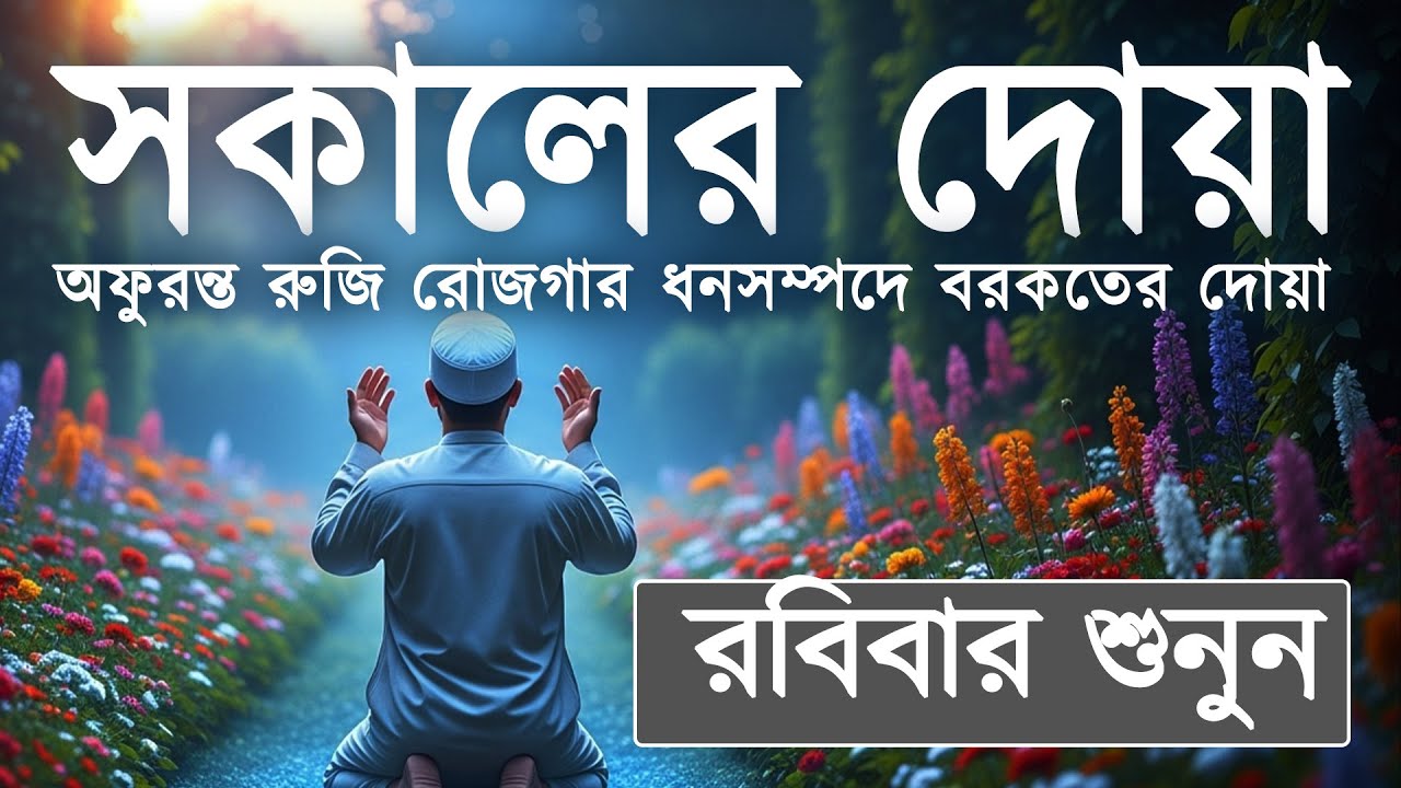 সকাল বেলার দোয়া। হৃদয় জুড়ানো কন্ঠ। রোজি রোজগার বরকতের দোয়া। Morning Dua By Alaa Aqel