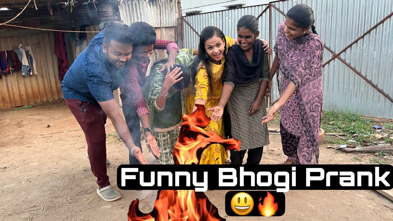 Bhogi Celebration at Village | Funny PRANK 😃 Hussain Manimegalai