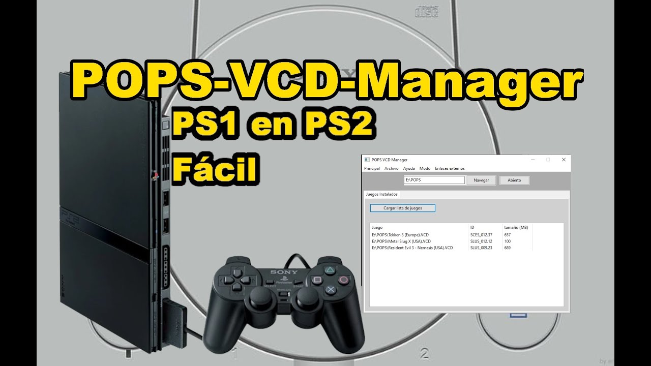🛠️🎮 JUEGA PS1 en PS2 con POPS-VCD-MANAGER  🛠️🎮