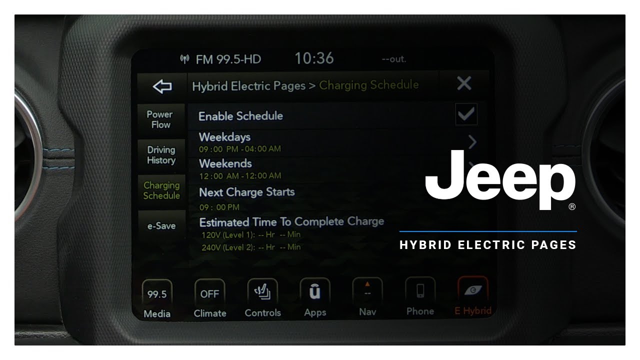 Jeep® | Wrangler 4xe Tips | The Hybrid Electric Pages on Your Uconnect