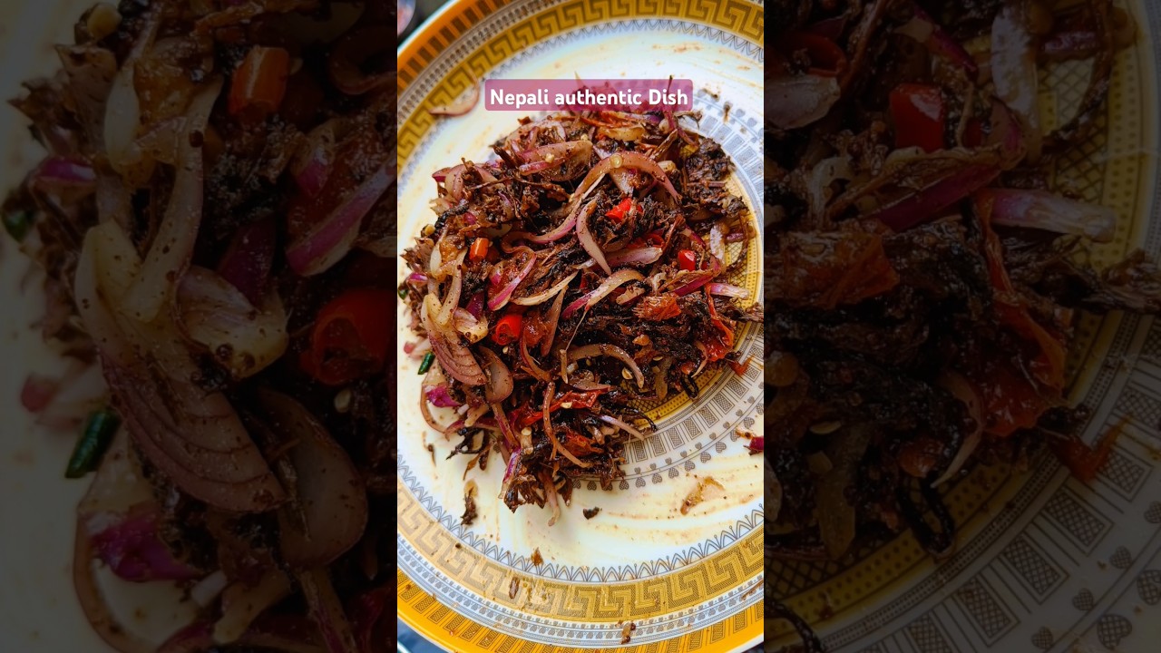 Gundruk Sadeko|Nepali Authentic Dish#food #youtubeshorts #gundruk #nepalifood