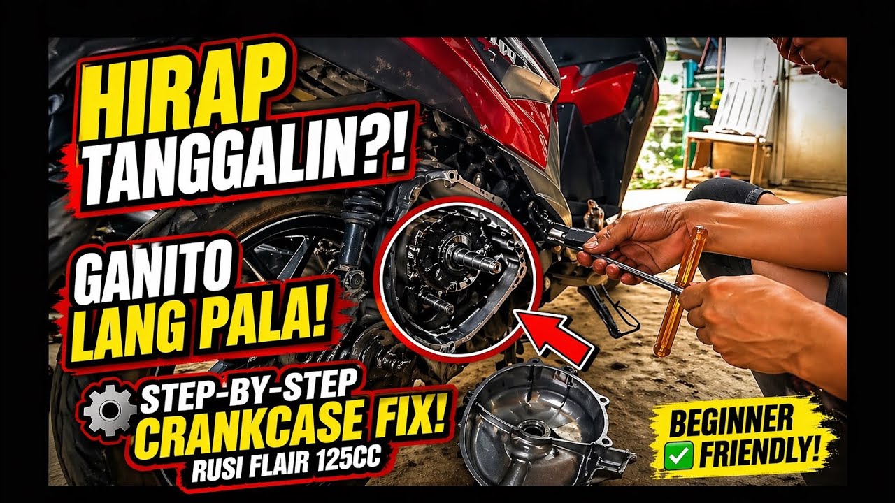 Pano baklasin at ikabit ang Crankcase pang gilid ng rusi Flair 125cc
