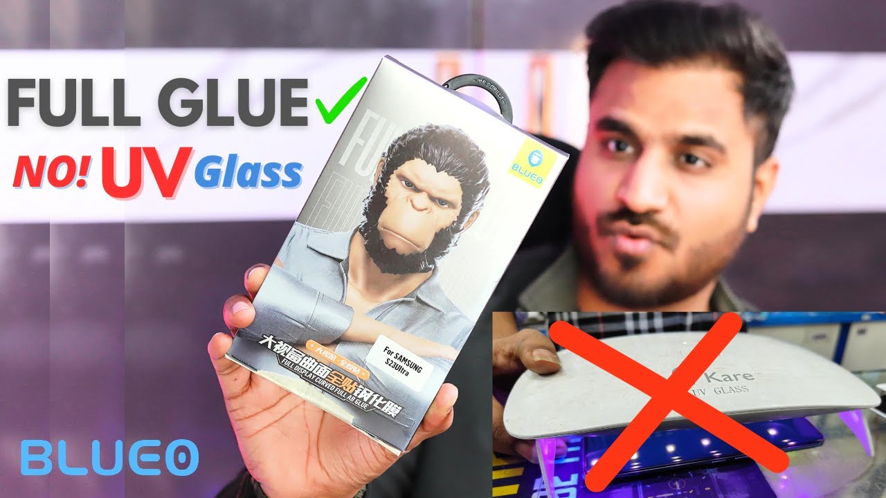 No UV No Glue ❌ - Full Glue Temepred Glass✅ For Curved Screen Phone | BLUEO Tempred glass