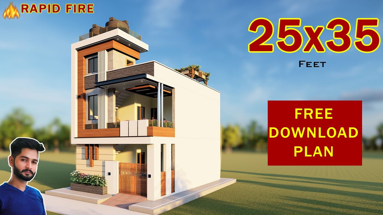 3D House Design | 25x35 house Plan | Duplex house | HouseDoctorZ