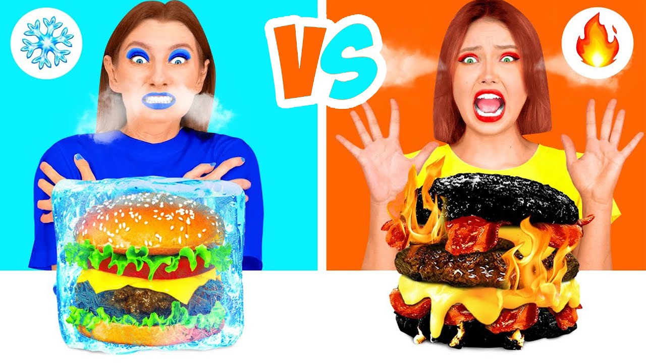 Tantangan Makanan Panas vs Dingin | Pertempuran Makanan Best Funny Challenges