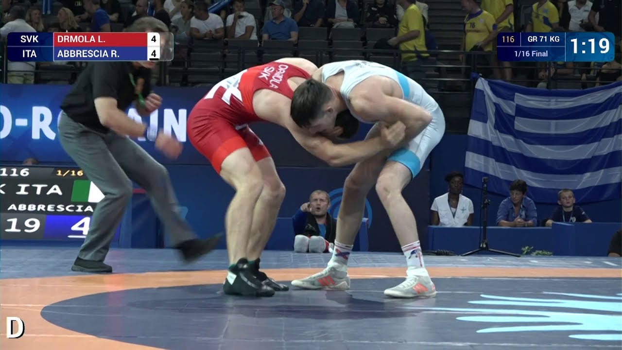 1/16 GR - 71 kg: L. DRMOLA (SVK) df. R. ABBRESCIA (ITA) by VPO1, 9-7