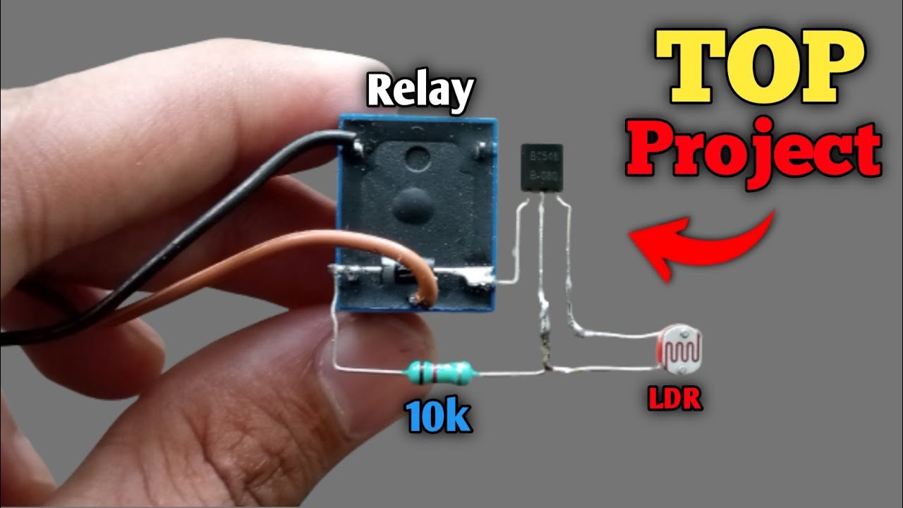 How to make street light | 12 volt relay project | BC547 Project | LDR Project | Electronic Project
