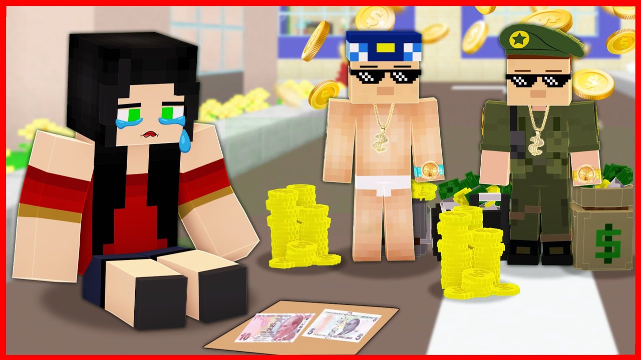 BEBEK ASKER VE BEBEK POLİS ZENGİN OLDU, ÜVEY ANNE DİLENCİ! 😂 - Minecraft ZENGİN FAKİR HAYATI