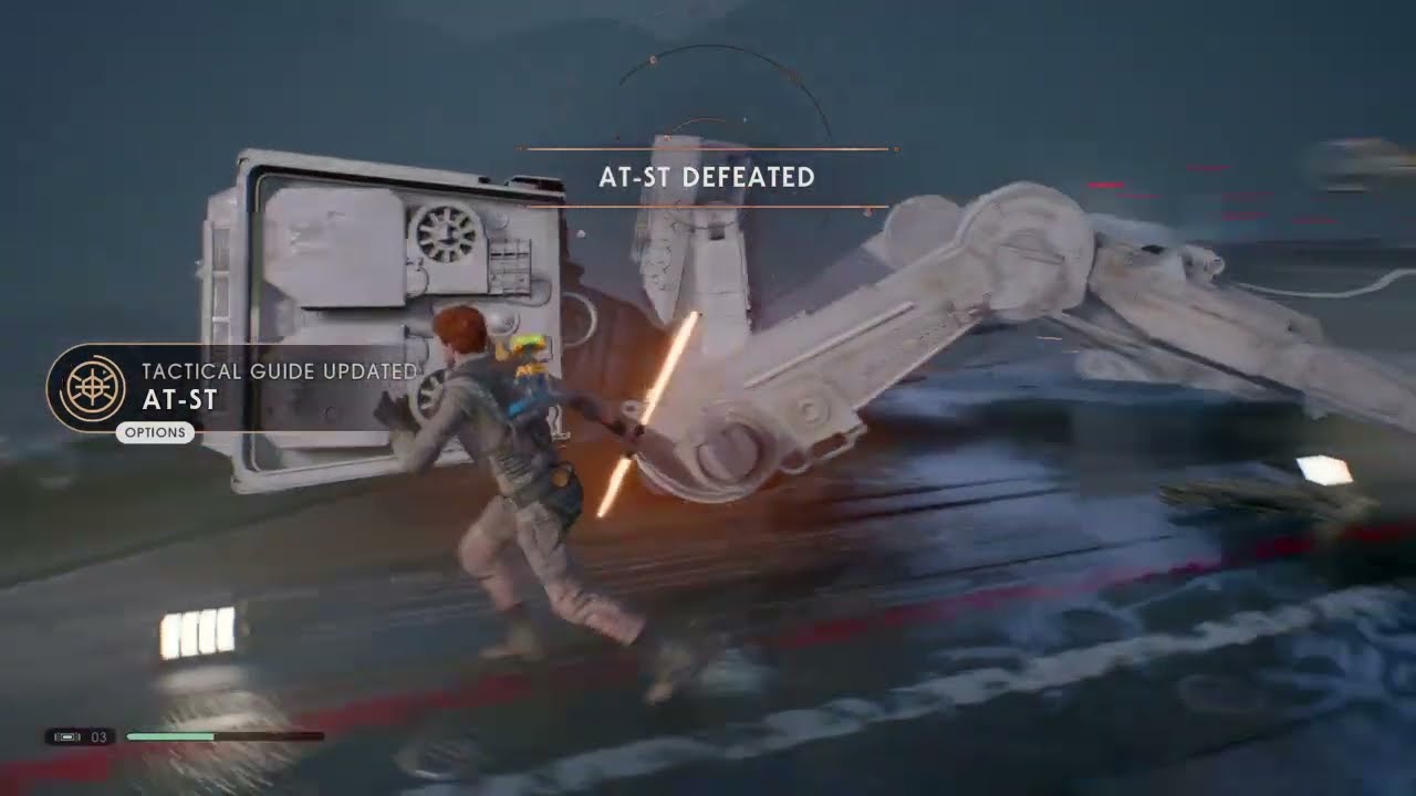 STAR WARS Jedi: Fallen Order™ | Boss Fight | AT-ST | Double-edged Lightsaber