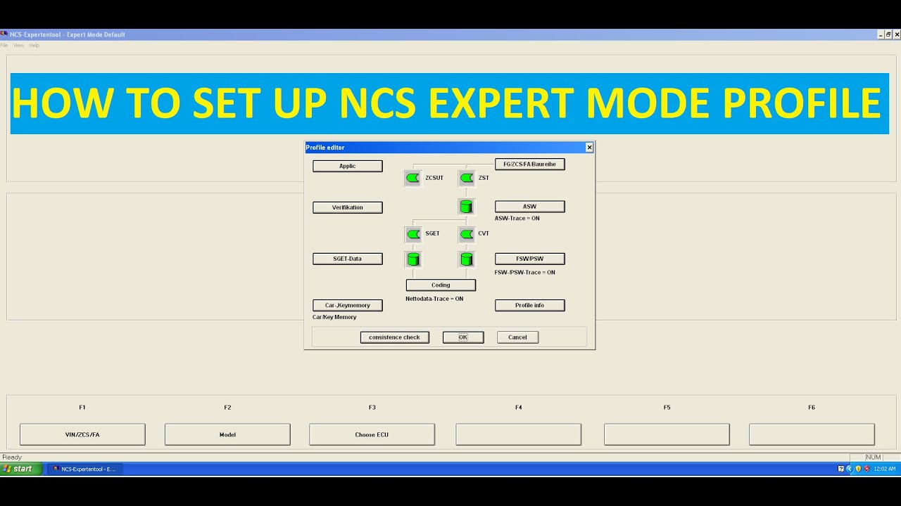 How to set up NCS Expert Mode profile (Default)
