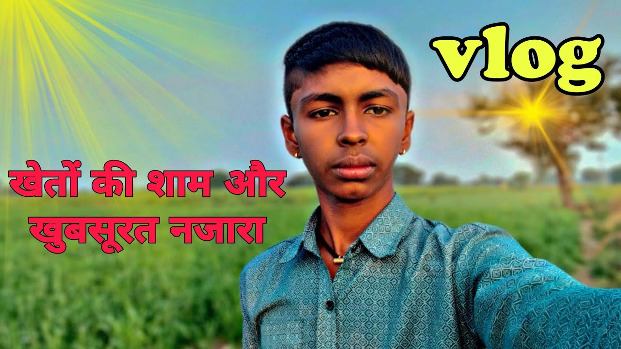 खेतों की शाम और खुबसूरत नजारा 🥰