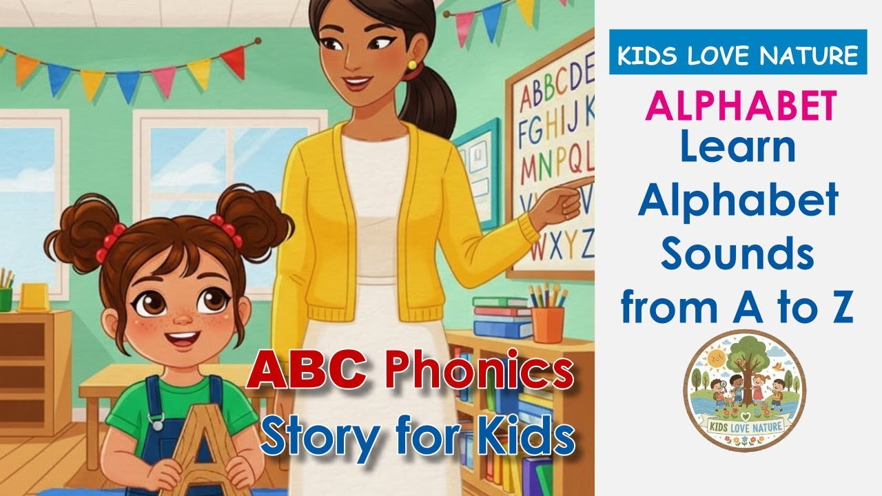 ABC Phonics Story for Kids! 🍎 Learn Alphabet Sounds from A to Z (Preschool & ESL)