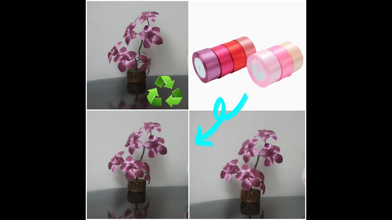 ديكور شرائط الستان بسهولة وغير مكلف ♻️ | DIY easy decor | Satin tape idea ♻️