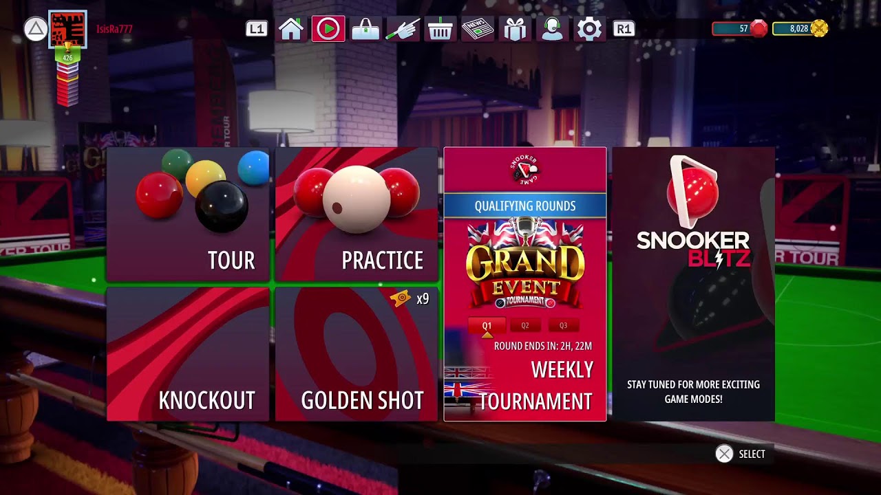 Tournament qualification round [PS5] (Snooker Blitz)