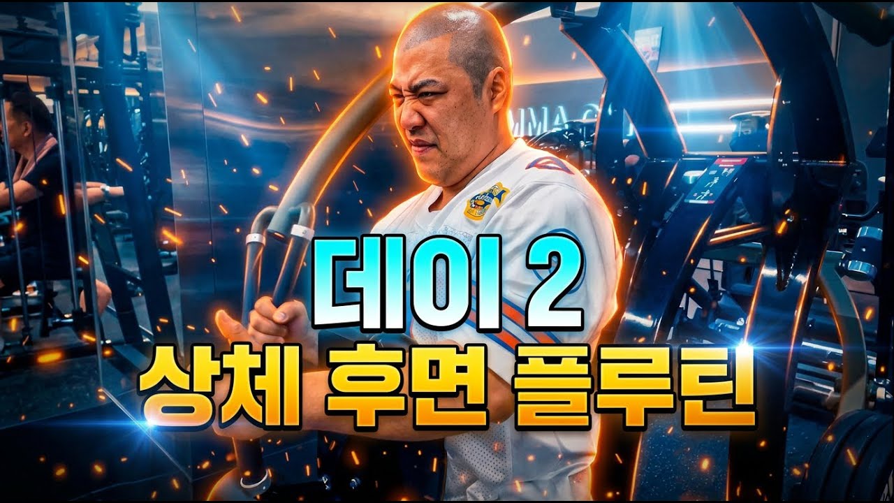 등/어깨/이두 를 한번에 하는 4분할 day 2 상체 후면 풀 루틴｜고중량 파워데이