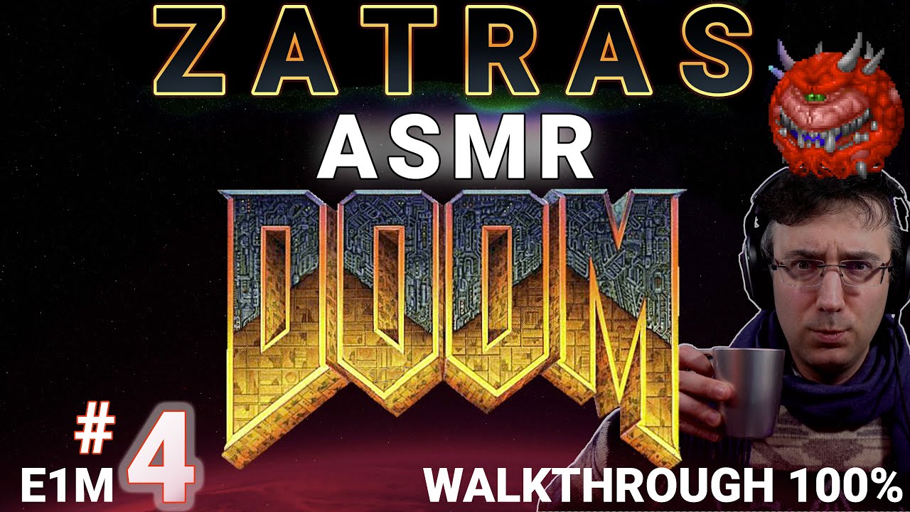 Doom ASMR Gaming - E1M4 Command Control - Walkthrough 100%