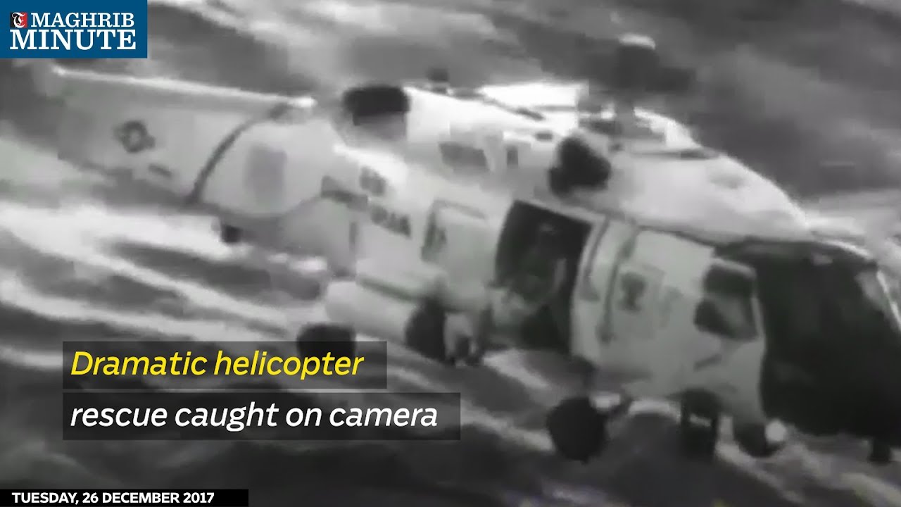Dramatic helicopter rescue caught on camera