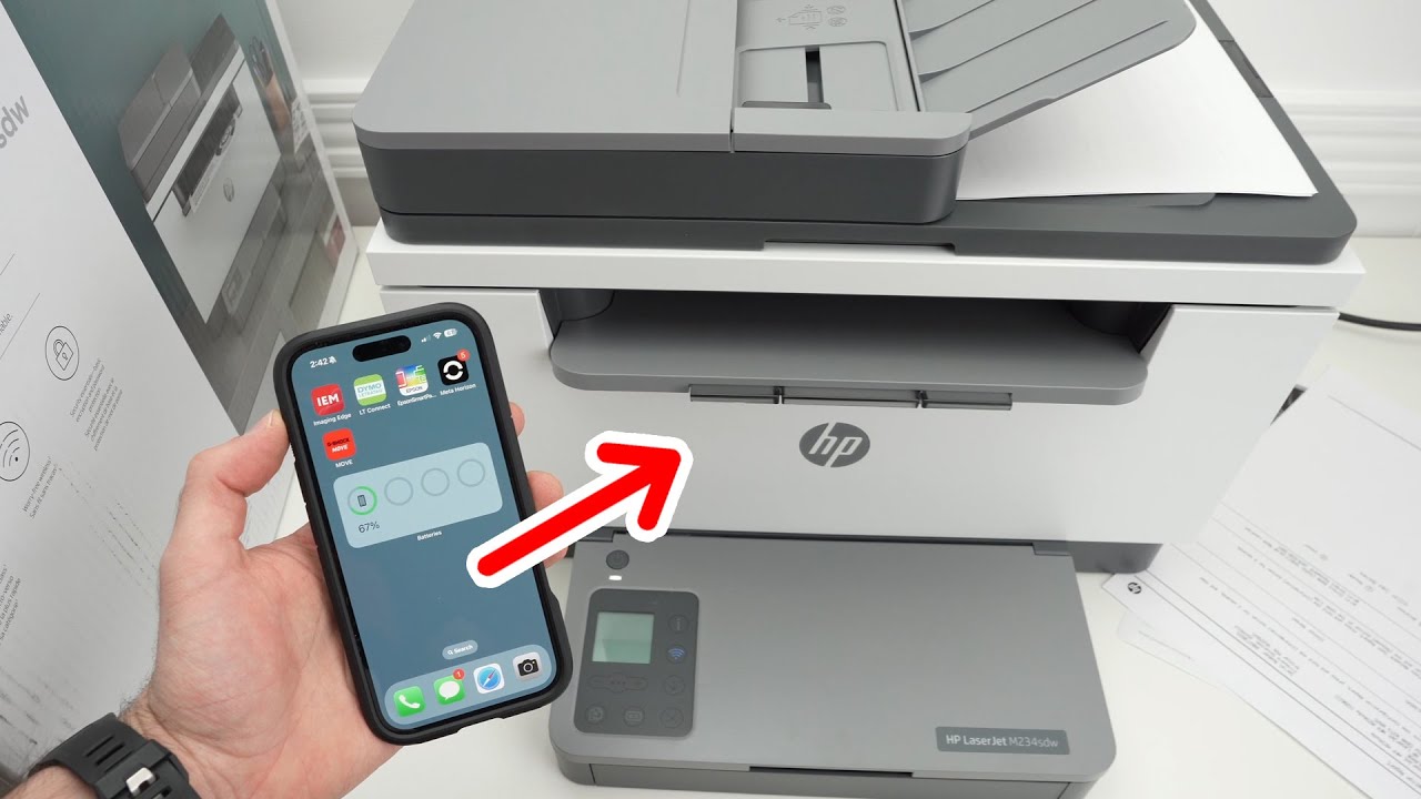 Как настроить МФУ HP LaserJet M234sdw на iPhone