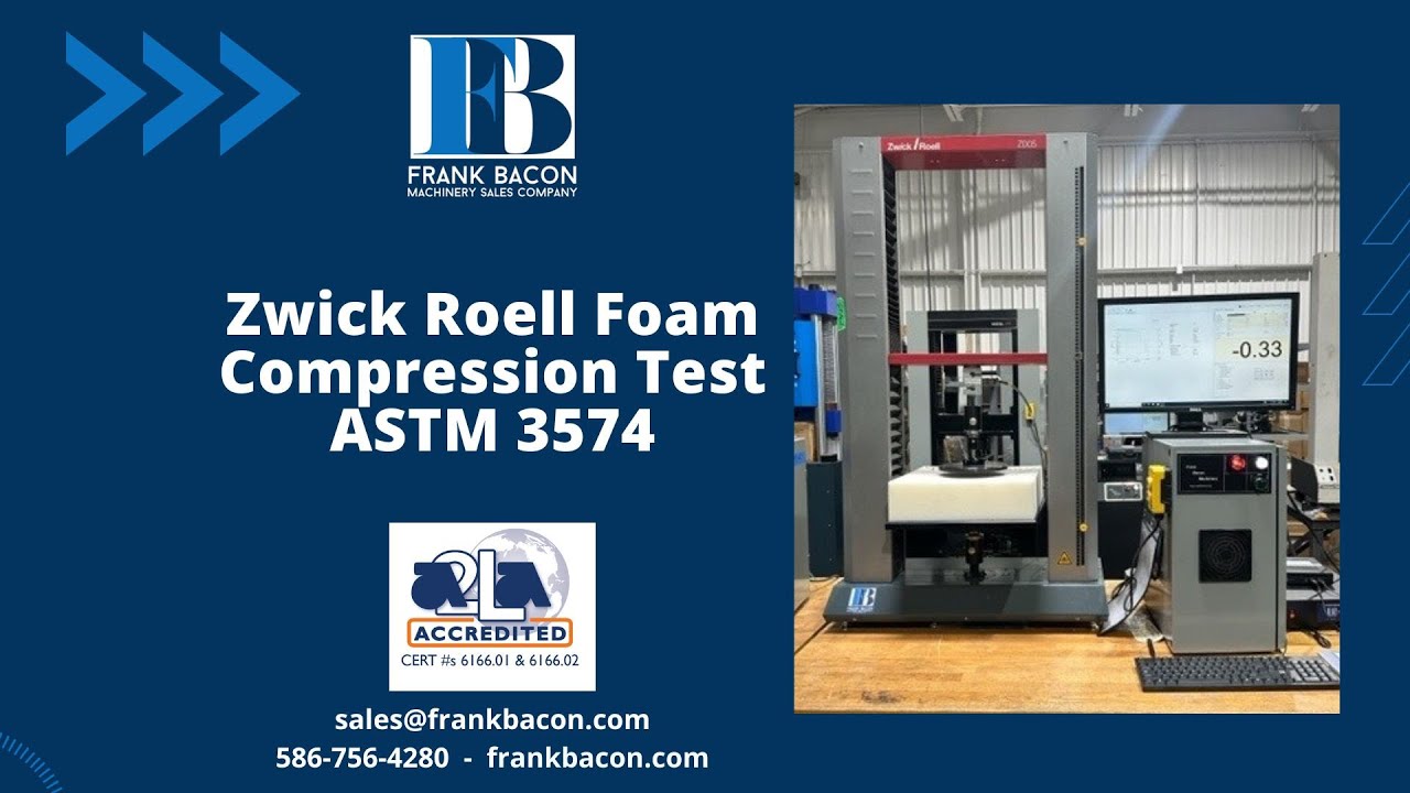 Zwick Roell Z005 Foam Compression Test ASTM D3574 Retrofitted by Frank Bacon Machinery