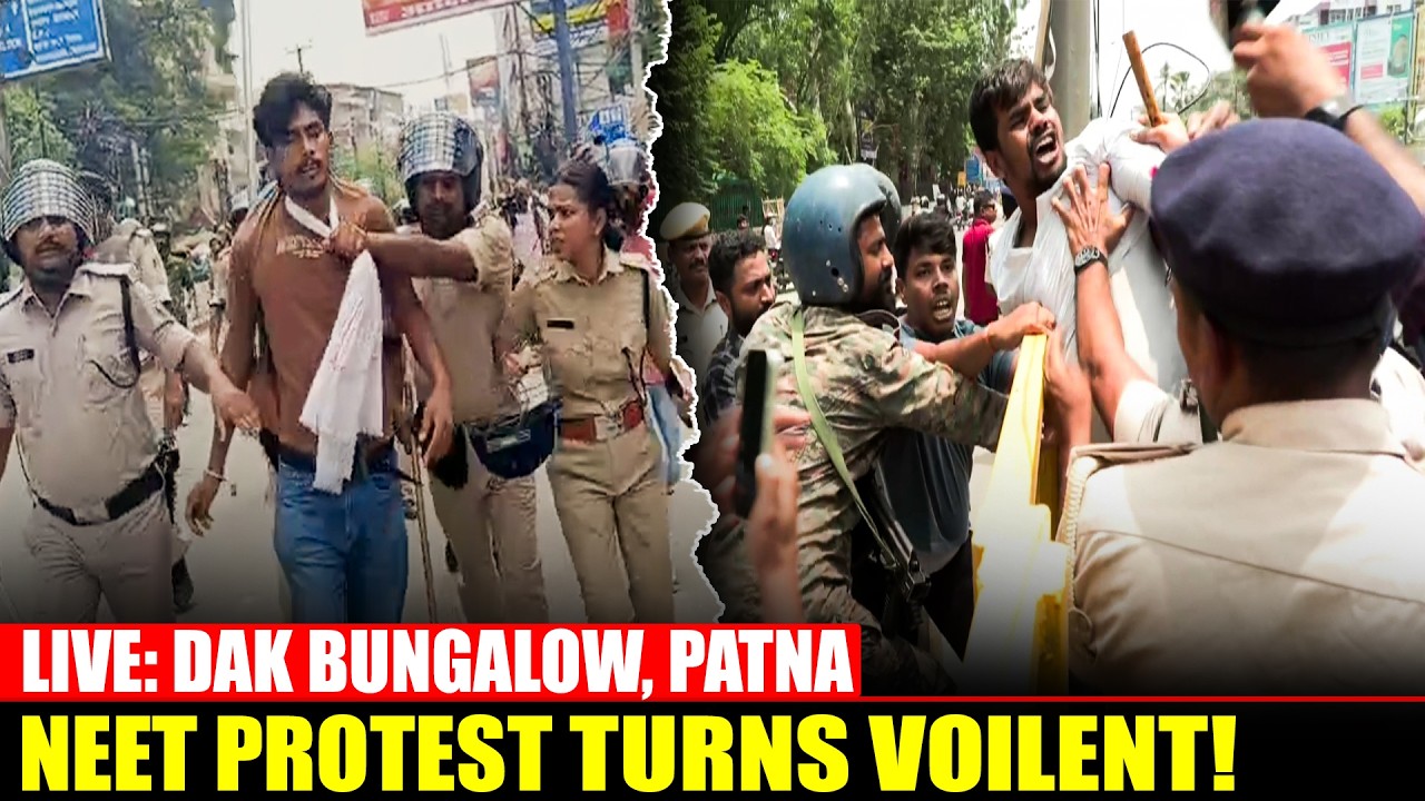 Patna LIVE: NEET Protest Turns Violent at Dak Bungalow, Bihar | Dharmendra Pradhan I CJP I Bihar