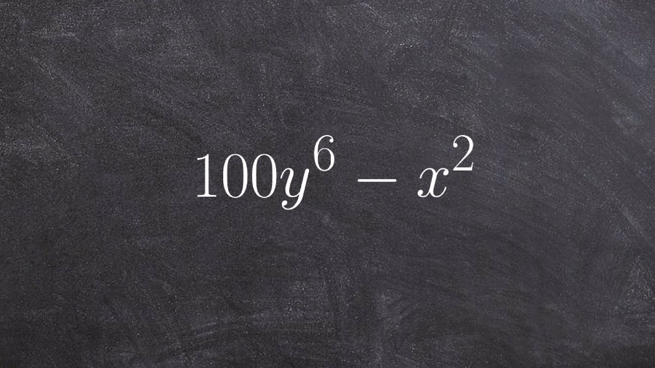 Factor difference of two squares - The best math teacher ever