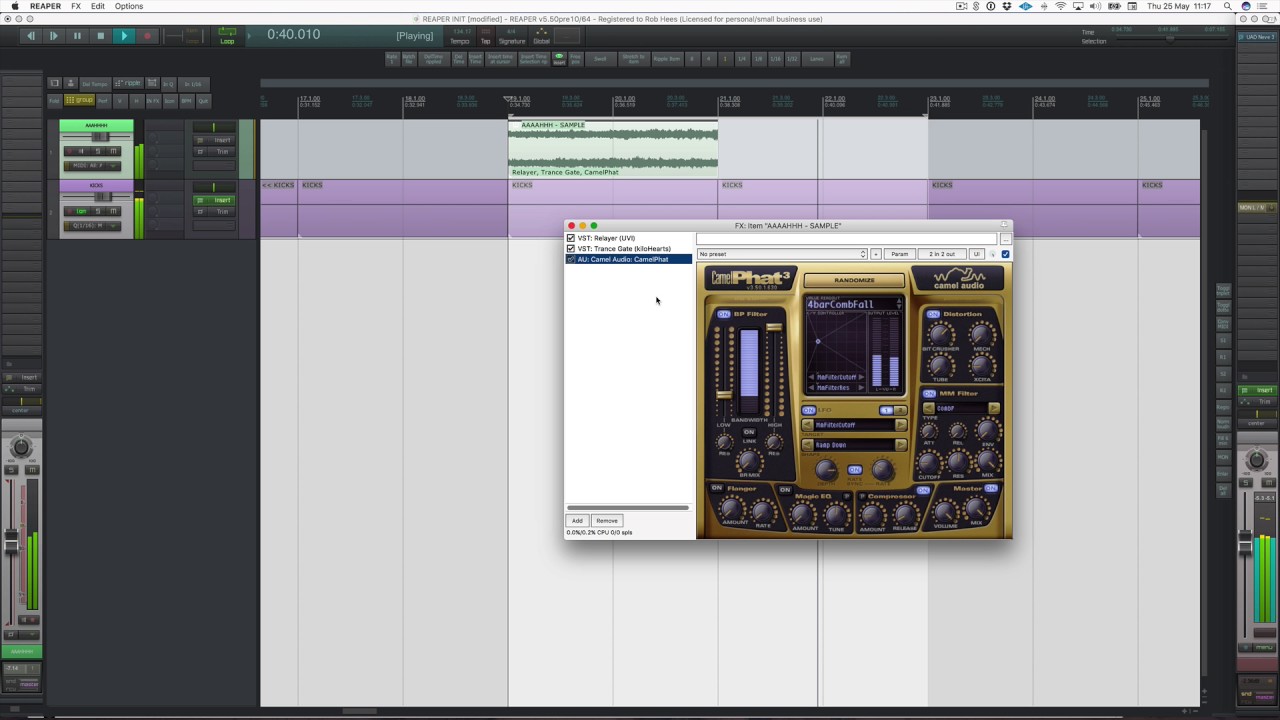 Reaper DAW: Turning an FX tail into a Swell FX