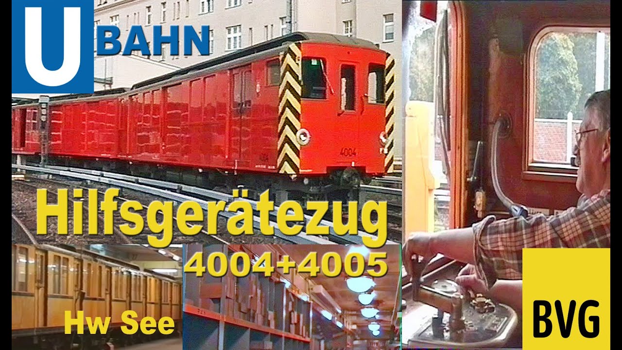 BVG U-BAHN Hilfsgerätezug B2/B1 4004 + 4005 in der Hw Seestraße 1997