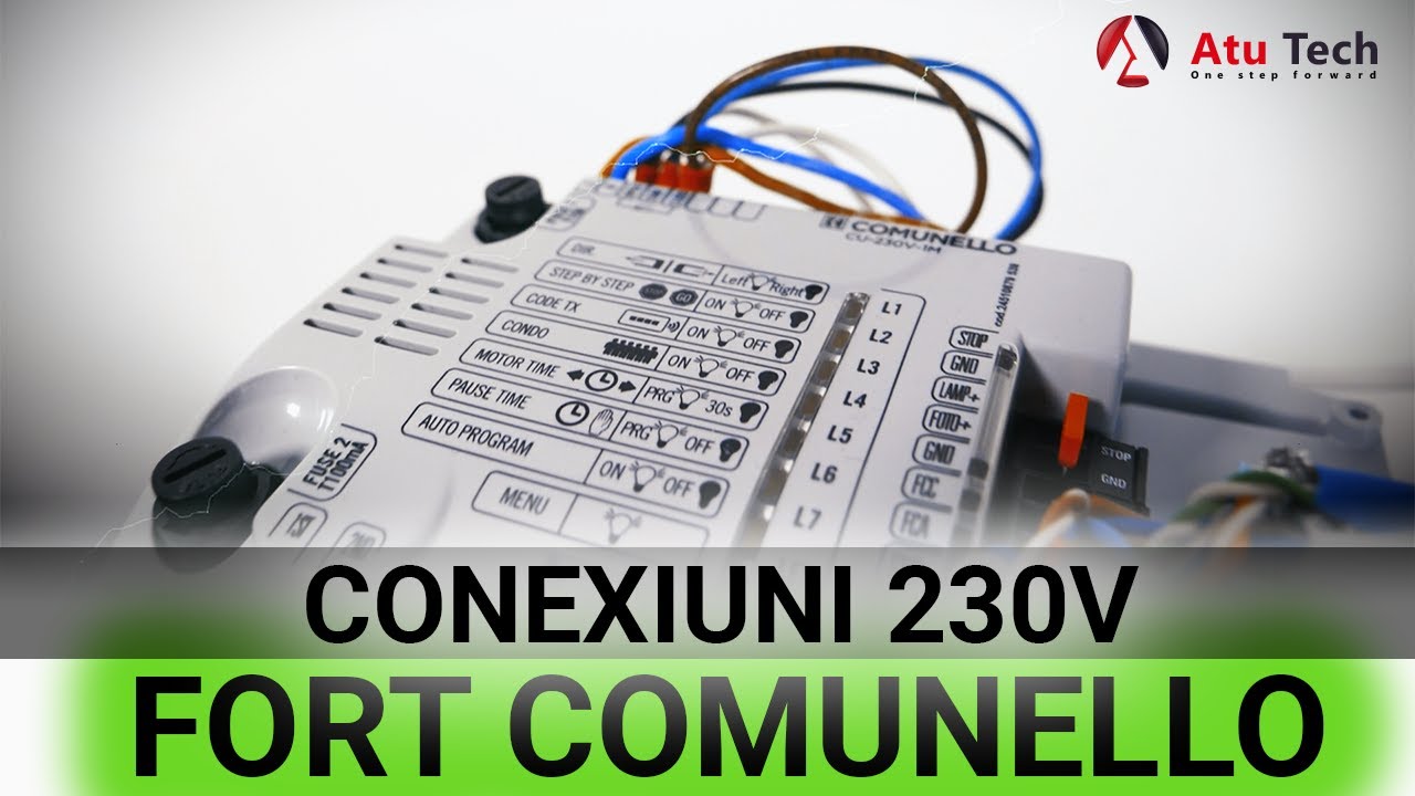 Cum faci conexiunile in placa de automatizare culisanta Comunello FORT 230V GKFT050MHB933A