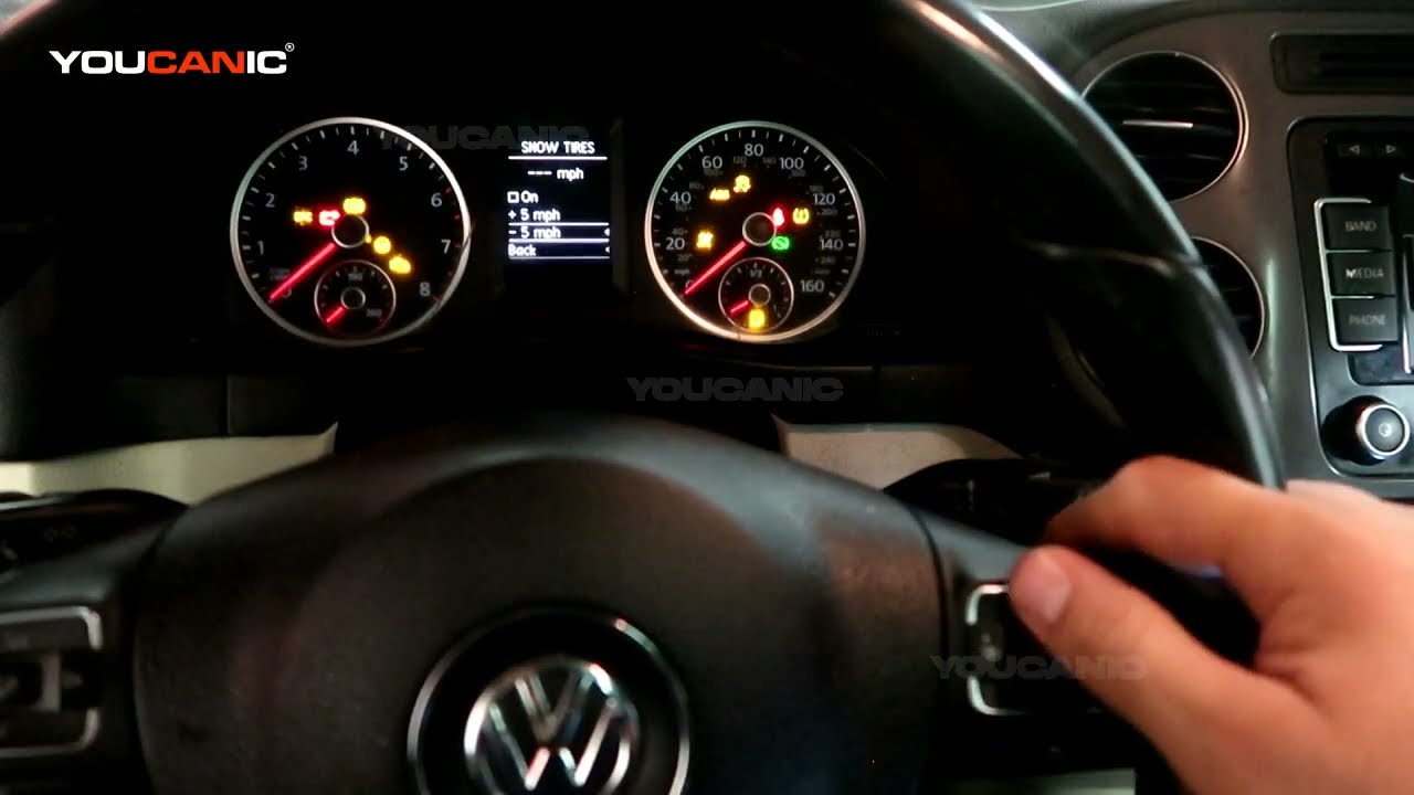 Volkswagen Tiguan 2009-2016 — как сбросить индикатор давления в шинах