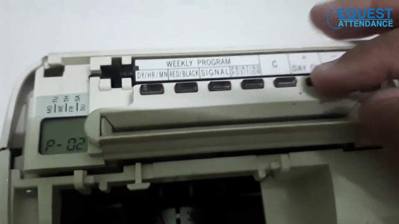 How to Set Signal Bell Amano EX3500N Time Recorder Cara Set Loceng Music