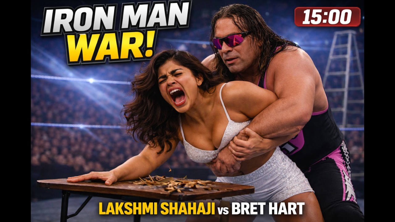 Nobody EXPECTED This… Bret Hart FINISHES Lakshmi Shahaji in TABLE MATCH!