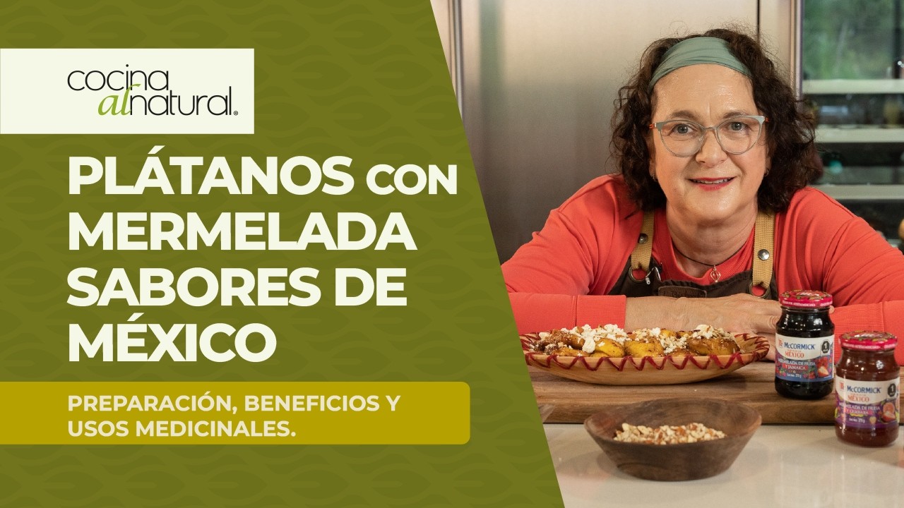 Postre sencillo con alma mexicana 🇲🇽 | Plátanos con mermelada de fresa-jamaica